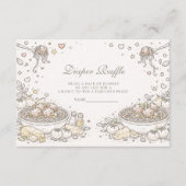 Whimsical Doodle Little Meatball Diapper Raffle Begleitkarte (Vorderseite)