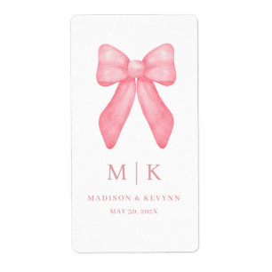 Whimsical Doodle Pink Bow Hochzeit