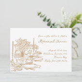 Whimsical Doodle Probe Dinner Einladung (Stehend Vorderseite)