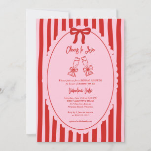 Whimsical Doodle Prost auf die Liebe Brautparty Einladung