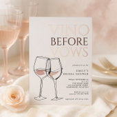 Whimsical Doodle Vino Before Vows Bridal Shower Folieneinladung