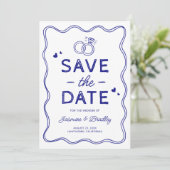 Whimsical Doodle Wedding Save The Date (Stehend Vorderseite)