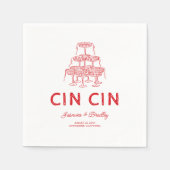 Whimsical Doodle Wedding Serviette (Vorderseite)