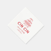 Whimsical Doodle Wedding Serviette (Ecke)