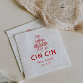 Whimsical Doodle Wedding Serviette