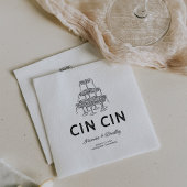 Whimsical Doodle Wedding Serviette