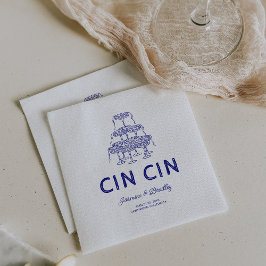 Whimsical Doodle Wedding Serviette