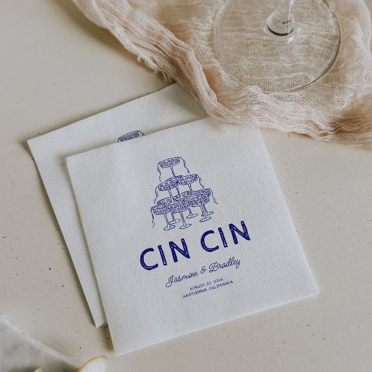 Whimsical Doodle Wedding Serviette