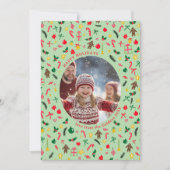 Whimsical Doodle Weihnachten Custom 5 Foto Collage (Vorderseite)