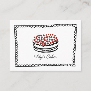 Whimsical Doodles Cake Caterer Business Card Visitenkarte