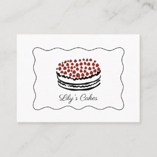 Whimsical Doodles Cake Caterer Business Card Visitenkarte