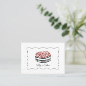 Whimsical Doodles Cake Caterer Business Card Visitenkarte (Stehend Vorderseite)