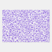 Whimsical Doodles farbiges Wrapping Paper Geschenkpapier Set (Vorderseite 3)