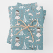 Whimsical Doodles French Geschenkpapier Set (Beispiel)