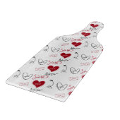 Whimsical Doodles Hand Drawn Valentines Day  Schneidebrett (Ecke)