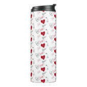 Whimsical Doodles Hand Drawn Valentines Day Thermosbecher (Nach links gedreht)