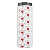 Whimsical Doodles Hand Drawn Valentines Day Thermosbecher (Rückseite)