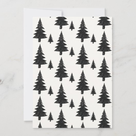 Whimsical Doodles Portraits Weihnachtsessen Einladung (Rückseite)