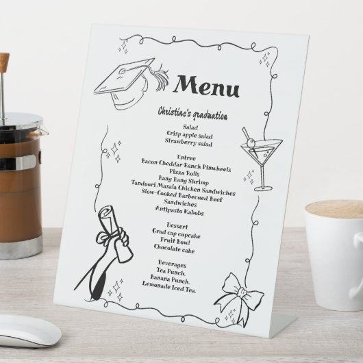 Whimsical Doodles Style Handgezeichneter Abschluss Sockelschild (In Situ)