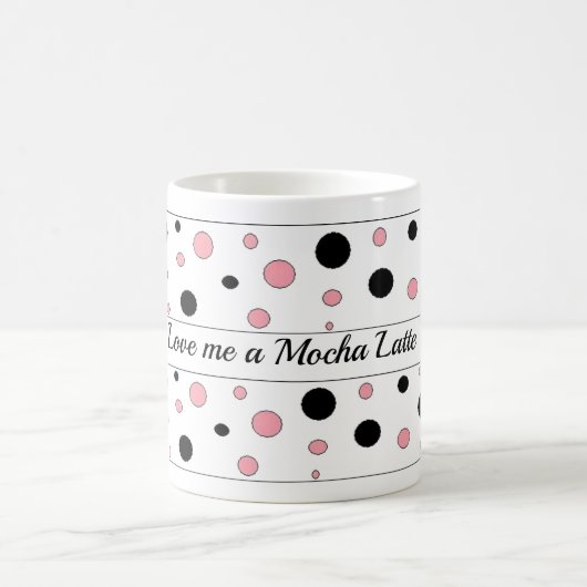 Whimsical Dots Mocha Latte Kaffeetasse (Mittel)