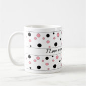 Whimsical Dots Mocha Latte Kaffeetasse (Links)
