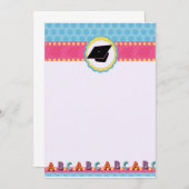 Whimsical Dots Preschool/Kindergarten Abschluss Mitteilungskarte (Vorne/Hinten)