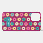 Whimsical Doughnut Pattern auf Lila Case-Mate iPhone Hülle (Rückseite (Horizontal))