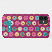 Whimsical Doughnut Pattern auf Lila Case-Mate iPhone Hülle (Rückseite (Horizontal))