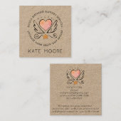 Whimsical Doula Kraft Birth Coach Quadratische Visitenkarte (Vorne/Hinten)