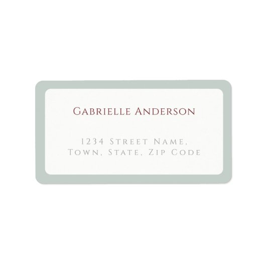 Whimsical Dove Gray Wedding  Adressaufkleber (Vorne)