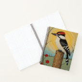 Whimsical Downy Woodpecker Notizblock (Innenseite)