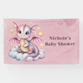 Whimsical Dragon auf einer Wolkendusche Banner