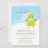 Whimsical Dragon Baby Boy Dusche Einladung (Vorderseite)