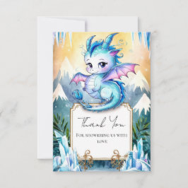 Whimsical Dragon Baby Dusche Dankeskarte