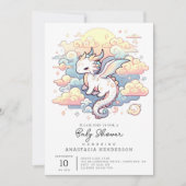 Whimsical Dragon Baby Dusche Einladung (Vorderseite)