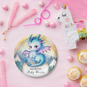 Whimsical Dragon Baby Dusche Pappteller (Party)