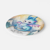 Whimsical Dragon Baby Dusche Pappteller (Schrägansicht)