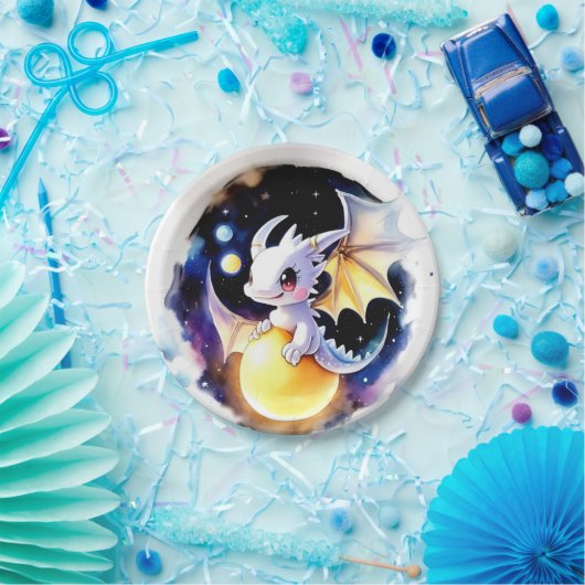 Whimsical Dragon Baby Dusche Pappteller (Party)