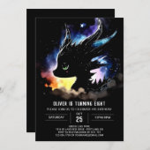 Whimsical Dragon Birthday Einladung (Vorne/Hinten)