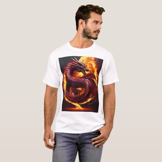 Whimsical Dragon Dreamscape T - Shirt" T-Shirt (Vorne ganz)