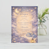 Whimsical Dragon Fantasy Baby Shower Einladung (Stehend Vorderseite)
