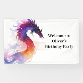Whimsical Dragon Tale Birthday Banner