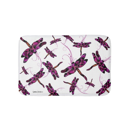 Whimsical Dragonflies Badematte (Vorderseite)