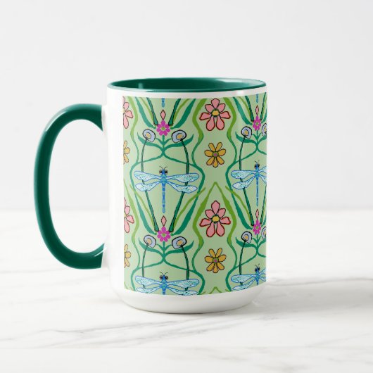 Whimsical Dragonflies Big Tasse (Links)