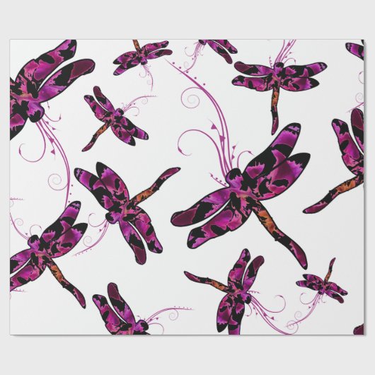 Whimsical Dragonflies Geschenkpapier (Flach)