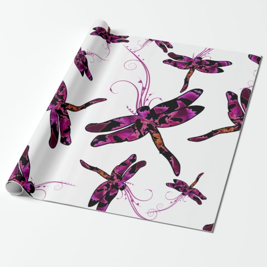 Whimsical Dragonflies Geschenkpapier (Ungerollt)