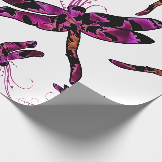 Whimsical Dragonflies Geschenkpapier (Ecke)
