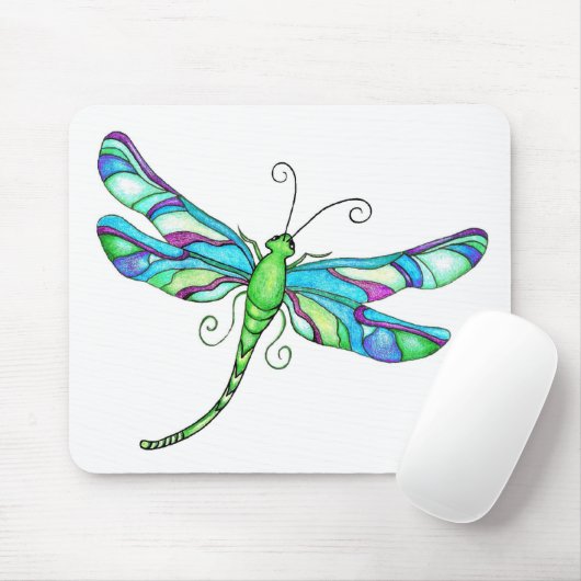 Whimsical Dragonflies Mousepad (Mit Mouse)