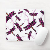 Whimsical Dragonflies Mousepad (Mit Mouse)