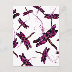 Whimsical Dragonflies Postkarte
